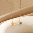 thumbnail image 1 of NICKSUN Birthstone Necklace for Women 18K Gold Plated Arrow through the Heart Pendant Necklace Dainty Gold Necklaces for Women Trendy, 1 of 15