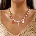 thumbnail image 1 of NICKSUN Boho Beach Seashell Imitation Pearl Layered Necklaces Collection, Multi-Style Ocean Starfish Seahorse Charm Beaded Chokers, Summer Tropical Vacation Dopamine Statement Jewelry, 1 of 8