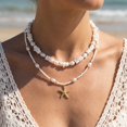 thumbnail image 1 of NICKSUN Boho Beach Seashell Imitation Pearl Layered Necklaces Collection, Multi-Style Ocean Starfish Seahorse Charm Beaded Chokers, Summer Tropical Vacation Dopamine Statement Jewelry, 1 of 8