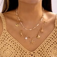 thumbnail image 1 of NICKSUN Boho Beach Vacation Multi-Layer Beaded Stackable Necklace, Colorful Seed Bead Choker with Starfish, Seashell, Fish & Mermaid Tail Charms, Coastal Ocean Layered Statement Jewelry, 1 of 7