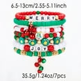 thumbnail image 1 of NICKSUN Christmas Bracelets Set Stack Snowflake Christmas Tree Beaded Stretch Bracelet Summer Christmas Costumes Bracelet Jewelry Gifts, 1 of 7