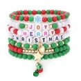 thumbnail image 1 of NICKSUN Christmas Bracelets Set Stack Snowflake Christmas Tree Beaded Stretch Bracelet Summer Christmas Costumes Bracelet Jewelry Gifts, 1 of 7