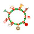 thumbnail image 1 of NICKSUN Christmas Crystal Beaded Stretch Charm Bracelets for Women, Enamel Santa Reindeer Snowflake Candy Cane Glove Bell Stackable Bracelet, Festive Xmas Holiday Party Jewelry Gift, 1 of 9