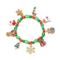thumbnail image 1 of NICKSUN Christmas Crystal Beaded Stretch Charm Bracelets for Women, Enamel Santa Reindeer Snowflake Candy Cane Glove Bell Stackable Bracelet, Festive Xmas Holiday Party Jewelry Gift, 1 of 8