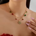 thumbnail image 1 of NICKSUN Christmas Layered Necklace Set with Snowman Pendant, Red Bell Charm, Gold Chain with Beads, 1 of 14