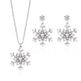 thumbnail image 1 of NICKSUN Christmas Snowflake Rhinestone Jewelry Set for Women, Crystal Pearl Snowflake Pendant Necklace & Dangle Earrings Matching Set, Winter Xmas Holiday Party Accessory Gift, 1 of 6