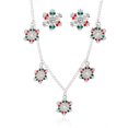 thumbnail image 1 of NICKSUN Christmas Snowflake Rhinestone Jewelry Set for Women, Crystal Pearl Snowflake Pendant Necklace & Dangle Earrings Matching Set, Winter Xmas Holiday Party Accessory Gift, 1 of 6