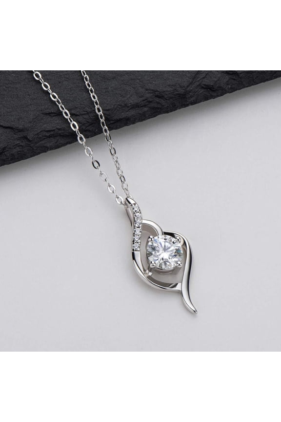 Cupid Bow Heart Arrow Silver Pendant Necklace for Women - Simple Cubic Zirconia Couple Friendship Love Jewelry Gift
