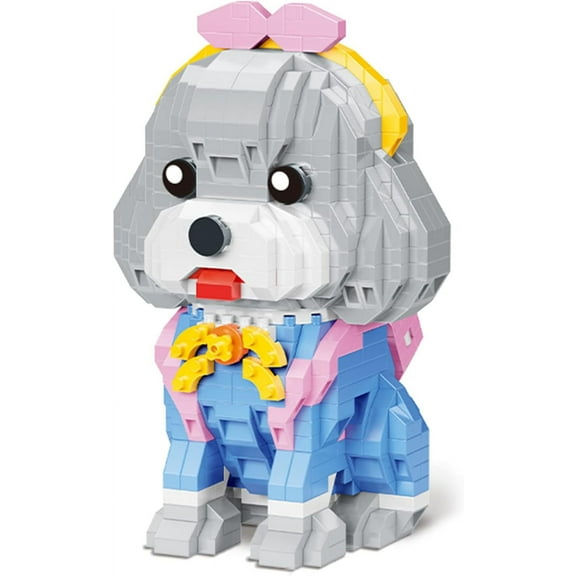 NICKSUN Cute Animal Building Block Set, Teddy Dog Mini Bricks Toy Gift for Kid Adult 935Pcs