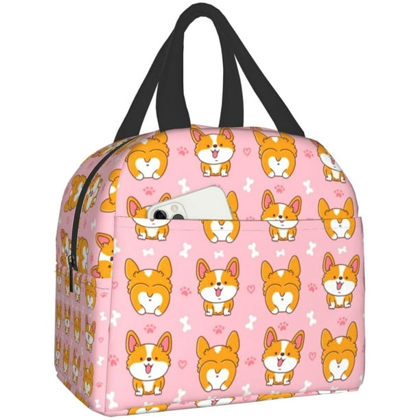 NICKSUN Cute Corgi Pattern Lunch Bag Insulated Portable Lunch Bag for Women Men Reusable Cute Lunch Bags for Picnic School Work Office Walmart Business Supplies