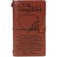thumbnail image 1 of NICKSUN Daughter Gifts From Dad, 136 Pages Refillable Writing Journal Embossed Vintage Notebooks Mother Daughter Gifts Christmas, 1 of 7