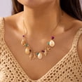 thumbnail image 1 of NICKSUN Gold Ocean Charm Choker Necklace, Dainty Paperclip Chain Collarbone Jewelry with Starfish, Conch, Seashell, Octopus & Palm Tree Pendants, Trendy Elegant Coastal Vacation Accessories, 1 of 6