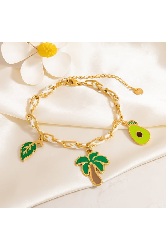 Gold Sea Life Charm Bracelet for Women, Starfish Shell Beach Colorful Rope Bracelet, Adjustable Ocean Jewelry for Summer Vacation Gift for Her