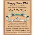 thumbnail image 1 of NICKSUN Happy Sweet Birthday Gifts for Women, Wave Birthday Bracelet Gifts with Birthday Card for Daughter Granddaughter Niece Friends, 1 of 8