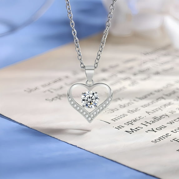 NICKSUN Heart Necklace for Women, Birthday Gift for Wife, Anniversary Present for Wife Women, Jewelry Gifts for Christmas Valentine's Day