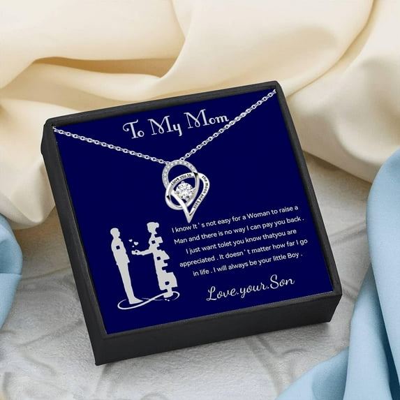 NICKSUN "I Love You To The Moon and Back" Love Heart Cubic Zirconia Pendant Necklace