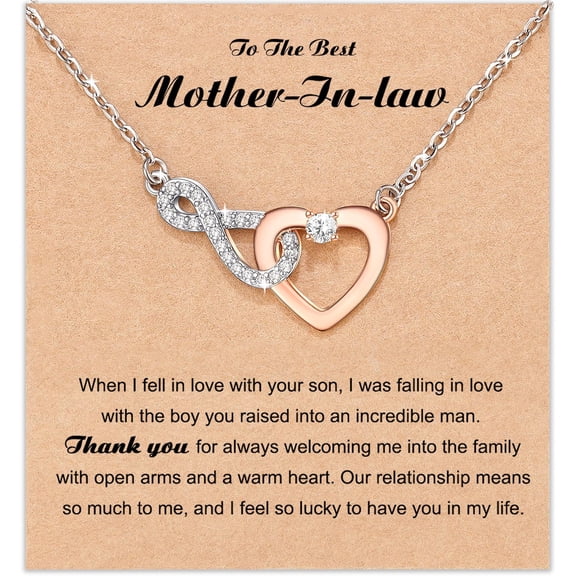 NICKSUN Infinity Love Heart Necklace Dainty Jewelry Birthday Anniversary for Women Mom Her Wife Lady, Adjustable Chain