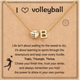 thumbnail image 1 of NICKSUN Initial A-Z Volleyball Necklace for Women, Personalized Volleyball Christmas Gifts for Team Lovers, 17+2 Inches, 1 of 8