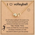 thumbnail image 1 of NICKSUN Initial A-Z Volleyball Necklace for Women, Personalized Volleyball Christmas Gifts for Team Lovers, 17+2 Inches, 1 of 7