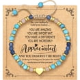 thumbnail image 1 of NICKSUN Inspirational Gifts for Women Birthday - Healing Natural Stone Bracelets, Thinking of You Get Well Soon Gifts for Women Friend Sister, 1 of 12