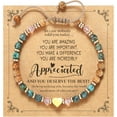 thumbnail image 1 of NICKSUN Inspirational Gifts for Women Birthday - Healing Natural Stone Bracelets, Thinking of You Get Well Soon Gifts for Women Friend Sister, 1 of 13