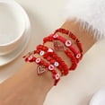 thumbnail image 1 of NICKSUN Love Bracelets for Women Heishi Surfer Red Clay Bead Bracelet Set Love Heart Boho Cute Red Stackable Stretch Jewelry Mother's Day Valentines Birthday Mom Mama Gifts, 1 of 9