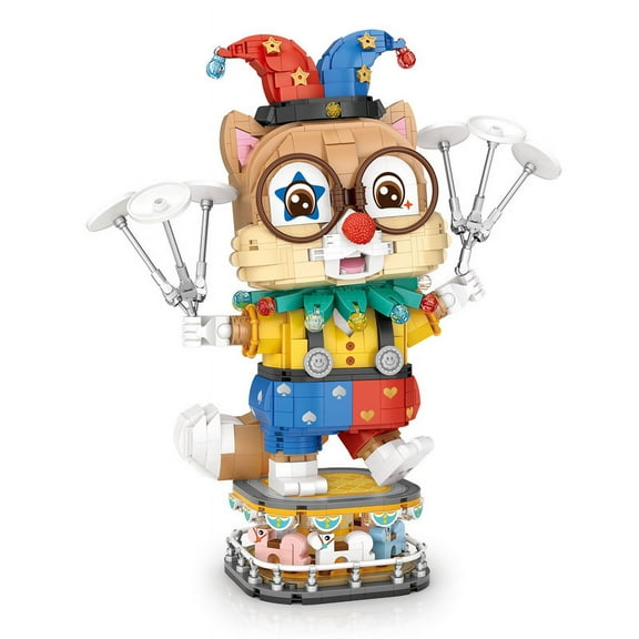 NICKSUN Mini Building Block Set Acrobatic Clown Squirrel Building Brick Kit Toy Home Decor (1671pieces)