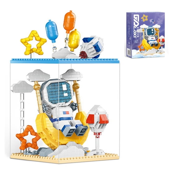 NICKSUN Mini Building Blocks Astronaut Model with Dust Cover, Micro Blocks for Kids Teens Adult Gifts, 666Pieces