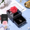thumbnail image 1 of NICKSUN Preserved Rose with Necklace Heart I Love You in 100 Languages Birthday Gift for Her Mom Girlfriend Wife Grandma Romantic Anniversary Mother's Day Gift Box for Women, 1 of 16