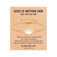 thumbnail image 1 of NICKSUN Silver/Gold Move Mountains-Mustard Seed Link Bracelet Catholic Christian Easter Christmas Birthday Gifts for Women Her, 1 of 7