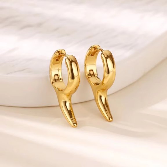 NICKSUN Small Hoop Dangle Earrings for Women, Trendy Dainty Wheat Weaving Irregular Geometric Stud Earrings Fashion Jewelry Gift