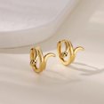 thumbnail image 1 of NICKSUN Small Hoop Dangle Earrings for Women, Trendy Dainty Wheat Weaving Irregular Geometric Stud Earrings Fashion Jewelry Gift, 1 of 17