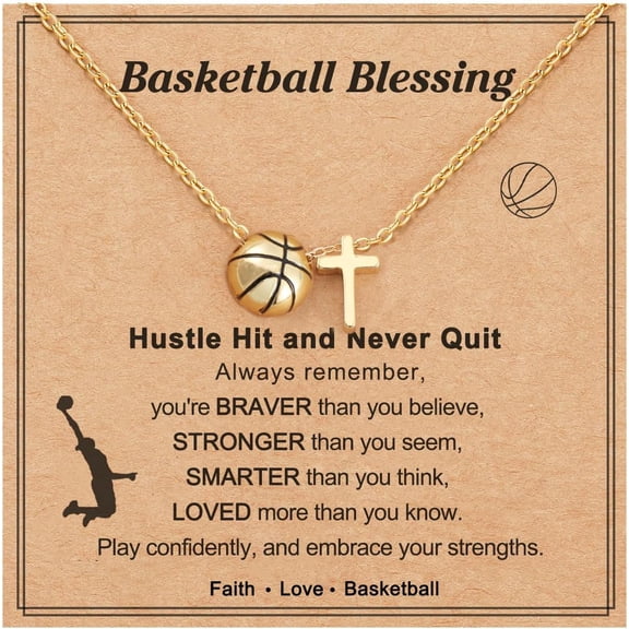 NICKSUN Softball Soccer Volleyball Necklace for Women, Sports Accessories Christmas Birthday Jewelry for Lovers