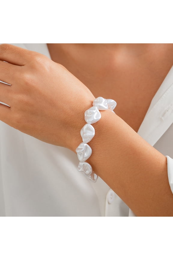 Statement Chunky Pendant Necklace for Women Trendy Boho Baroque Pearl Chain Choker Big Silver Love OT Buckle Necklaces Party Prom Jewelry Gift