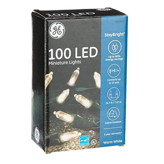 NICOLAS HOLIDAY INC GE90436 GE100LT White Staybright Set