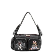 NICOLE LEE FAMILY YEARBOOK DENIM SHOULDER BAG