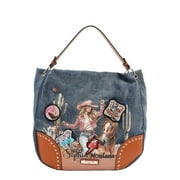 NICOLE LEE SOFIA MONTANA DENIM HOBO BAG