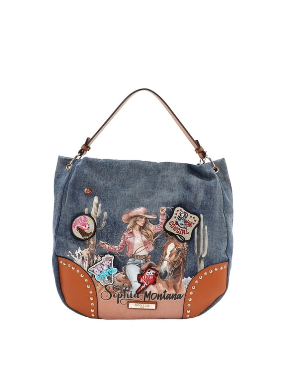 SOFIA MONTANA DENIM HOBO BAG