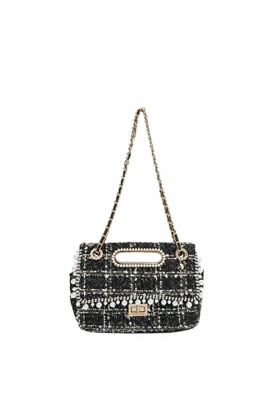 TWEED CLUTCH FLAP BAG