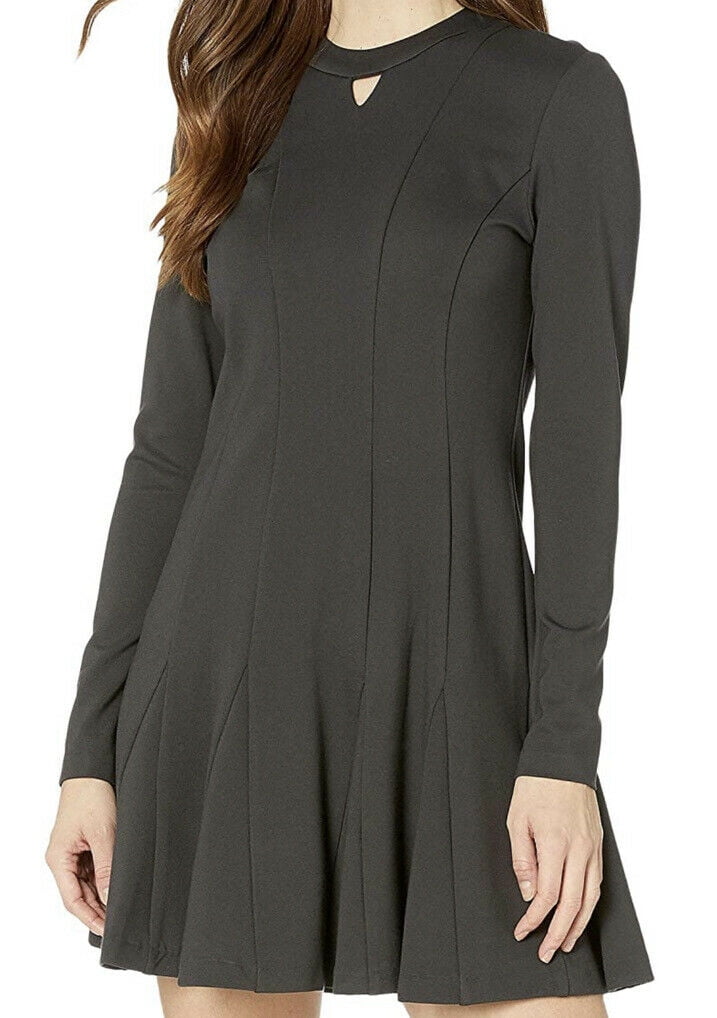 Nicole Miller Dark Ponte Fit-and-Flare Dress, US Medium, Women's, Black Nicole Miller Dark Ponte Fit-and-Flare Dress, US Medium, Women's, Black