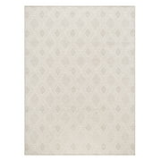 NICOLE MILLER NEW YORK Corin Diamond Indoor Outdoor Area Rug, UV Fade Resistant, Low Pile, Taupe/Cream, 5'2"x7'2"