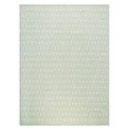 thumbnail image 1 of NICOLE MILLER NEW YORK Corin Small Diamonds Indoor Outdoor Area Rug, UV Fade Resistant, Low Pile, Seafoam/Cream, 7'10"x10'2", 1 of 7