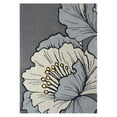 thumbnail image 1 of NICOLE MILLER NEW YORK Flora Grandeur Bloom Handcrafted Area Rug, Natural Wool Rug, Bold Floral Rug, Grey, 8'x10', 1 of 9