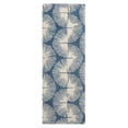thumbnail image 1 of NICOLE MILLER NEW YORK Kendall Slinky Geo Handcrafted Runner Area Rug, 100% Wool Rug, Navy Blue, 2'5"x7", 1 of 9