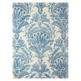 thumbnail image 1 of NICOLE MILLER NEW YORK Mod Damask Chambray Handcrafted Area Rug, 100% Wool Rug, Blue, 5'x7’, 1 of 9