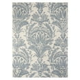thumbnail image 1 of NICOLE MILLER NEW YORK Mod Damask Chambray Handcrafted Area Rug, 100% Wool Rug, Grey, 5'x7’, 1 of 9