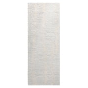 NICOLE MILLER NEW YORK Mod Weave Abstract Knotted Texture Handcrafted Runner Area Rug, 100% Wool Rug, Light Grey, 25"x7"