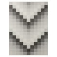 thumbnail image 1 of NICOLE MILLER NEW YORK Patio Country Ombre Chevron Indoor Outdoor Area Rug, UV Fade Resistant, Low Pile, Black/Cream, 7'9"x10'2", 1 of 10