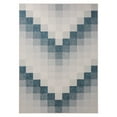thumbnail image 1 of NICOLE MILLER NEW YORK Patio Country Ombre Chevron Indoor Outdoor Area Rug, UV Fade Resistant, Low Pile, Navy Blue/Cream, 7'9"x10'2", 1 of 10
