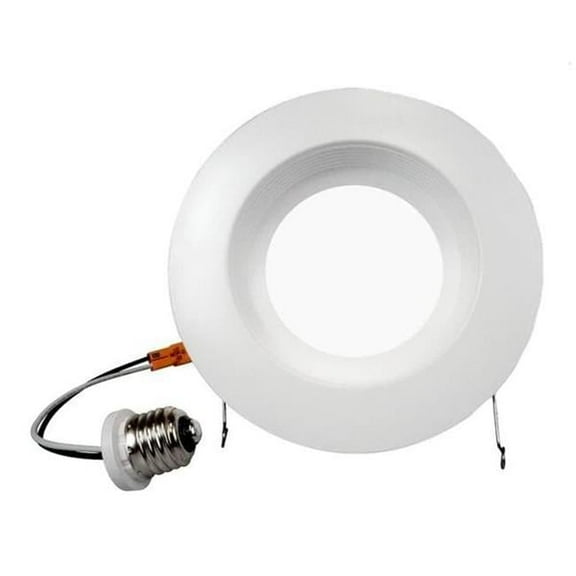 NICOR 5/6in. 853Lm LED Recessed Downlight Retrofit Light Fixture in White w/ Baffle, 2700K